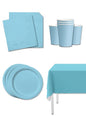 Kit decoración de fiesta color azul claro para 8 personas - Colores lisos - Funiglobal Kits | Funidelia