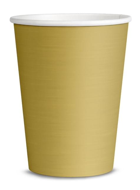Kit decoración de fiesta color dorado para 8 personas - Colores lisos - Funiglobal Kits | Funidelia