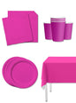 Kit decoración de fiesta color fucsia para 8 personas - Colores lisos - Funiglobal Kits | Funidelia