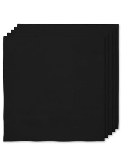 Kit decoración de fiesta color negro para 8 personas - Colores lisos