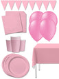 Kit decoración de fiesta color rosa palo Premium para 8 personas - Colores lisos - Funiglobal Kits | Funidelia