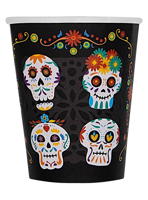 Kit decoración de fiesta de Catrina día de los muertos para 8 personas - Day of the Dead - Funiglobal Kits | Funidelia