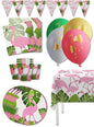 Kit decoración de fiesta de flamencos Premium para 8 personas - Tropical flamingos - Funiglobal Kits | Funidelia