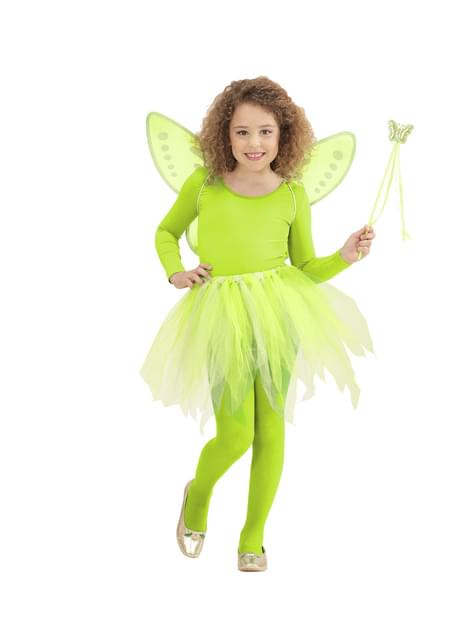 Kit disfraz de hada verde para niña - Widmann | Funidelia