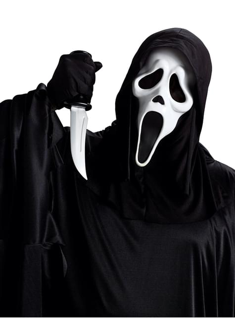Kit máscara y cuchillo de Scream adulto
