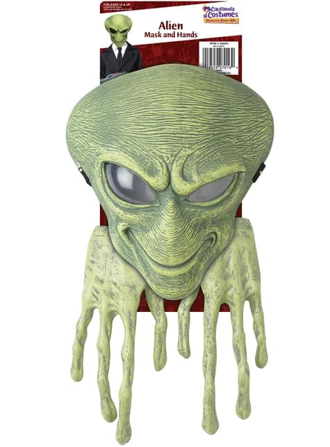 Kit máscara y manos de alien para niños