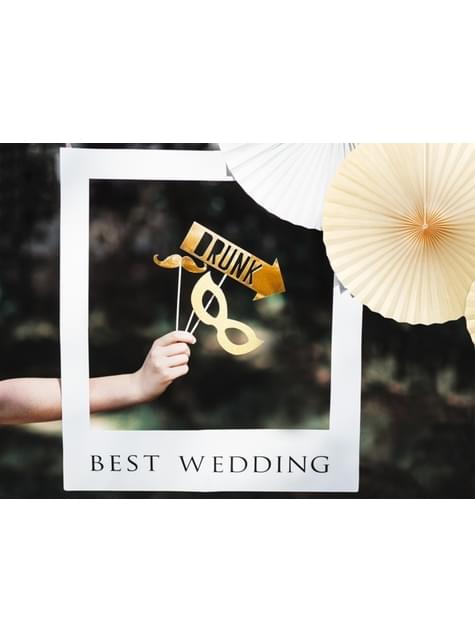 Kit photocall “Best wedding“ para boda - Partydeco | Funidelia