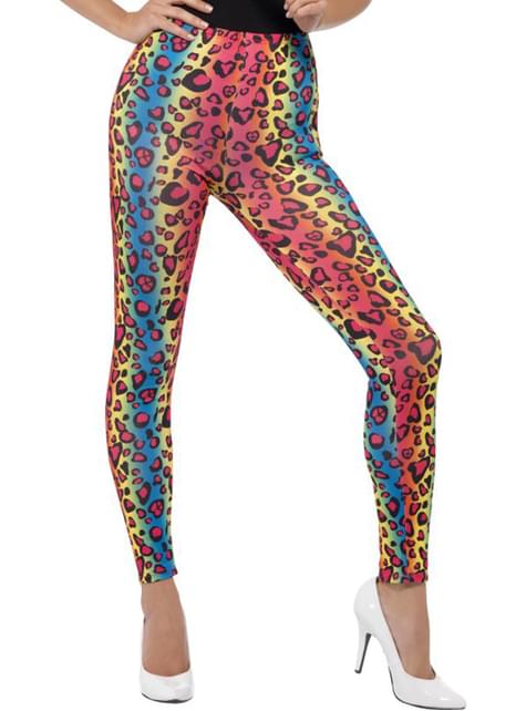 Leggings leopardo de colores para mujer - Smiffys | Funidelia