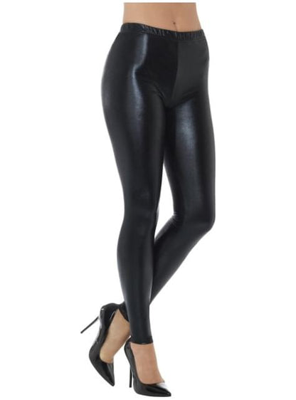 Leggings negras metalizadas para mujer - Smiffys | Funidelia