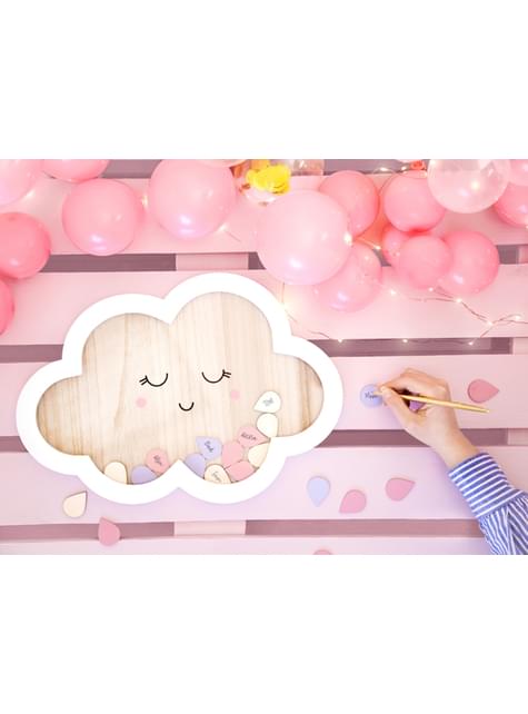 Libro de firmas en forma de nube - Baby Shower Party