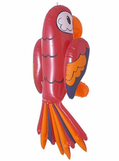 Loro hinchable rojo