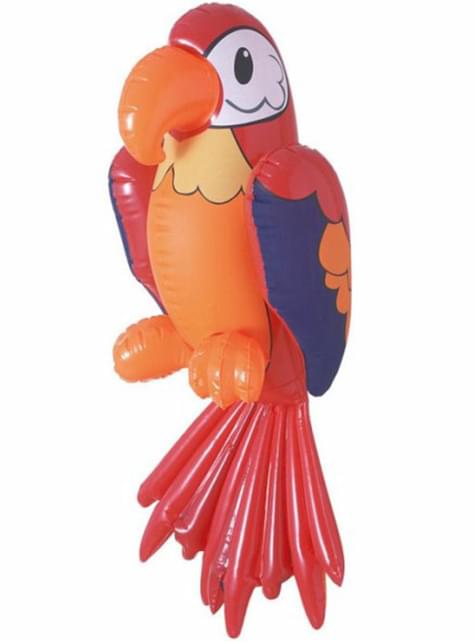 Loro hinchable rojo