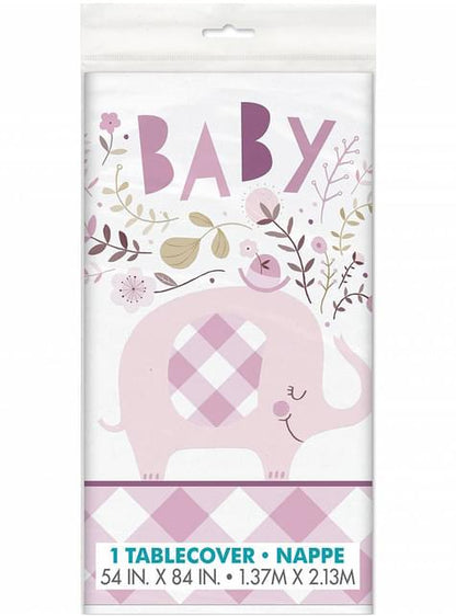 Mantel elefante rosa baby Shower - Pink Floral Elephant - Unique | Funidelia