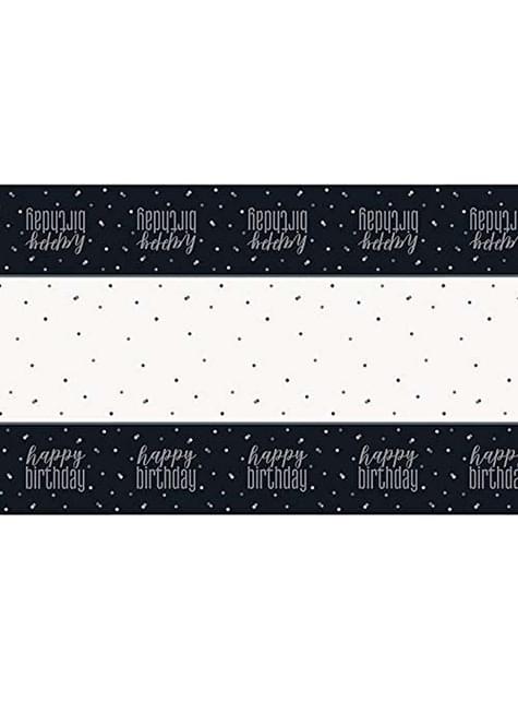 Mantel “Happy Birthday“ negro - Black & Silver Glitz - Unique | Funidelia