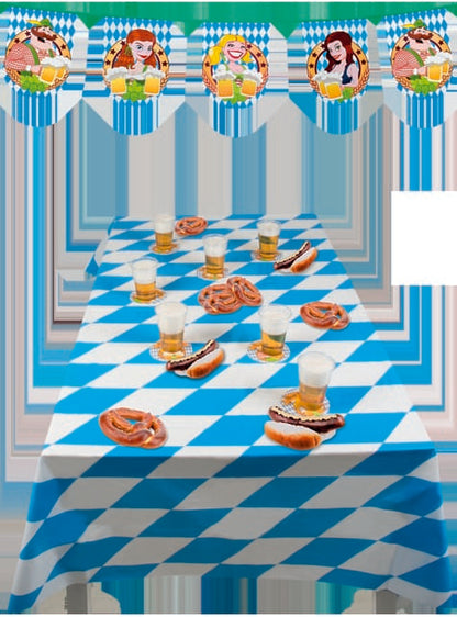 Mantel para Oktoberfest azul y blanco - Boland | Funidelia