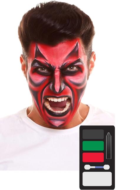 Maquillaje de demonio rojo para adulto