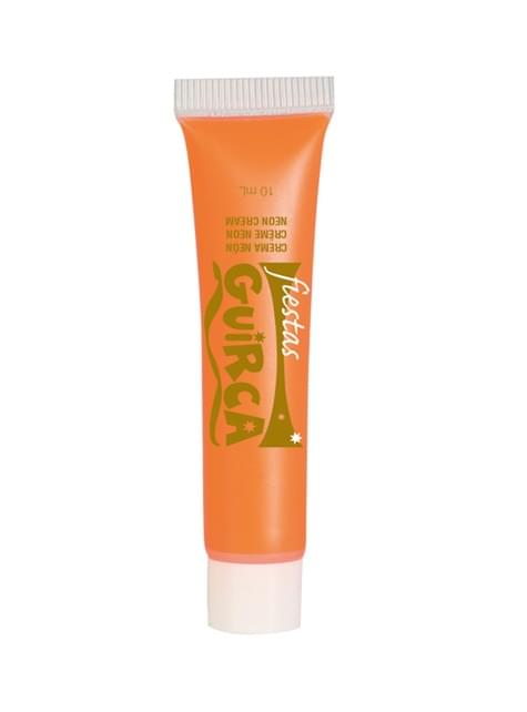 Maquillaje naranja neón en crema tubo 10 ml