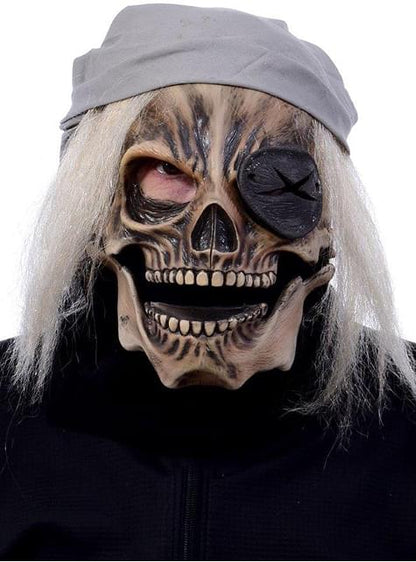 Máscara de calavera pirata con boca movible