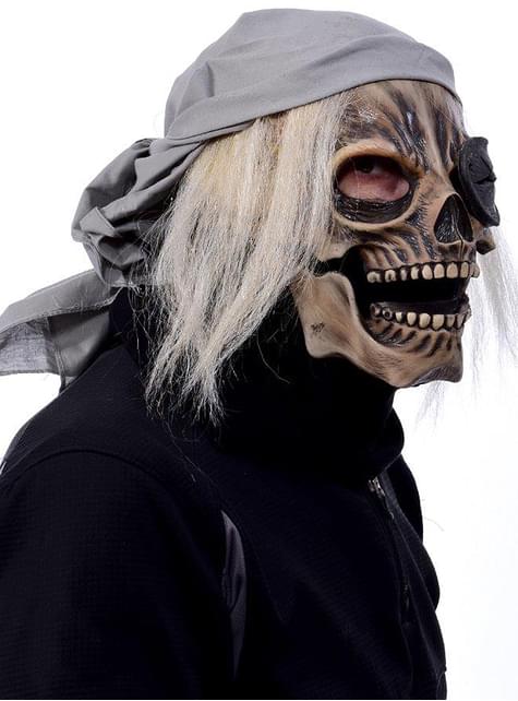 Máscara de calavera pirata con boca movible