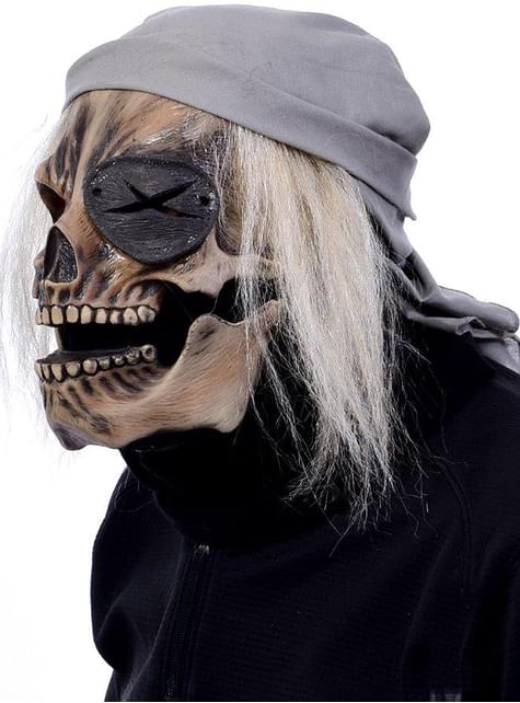 Máscara de calavera pirata con boca movible