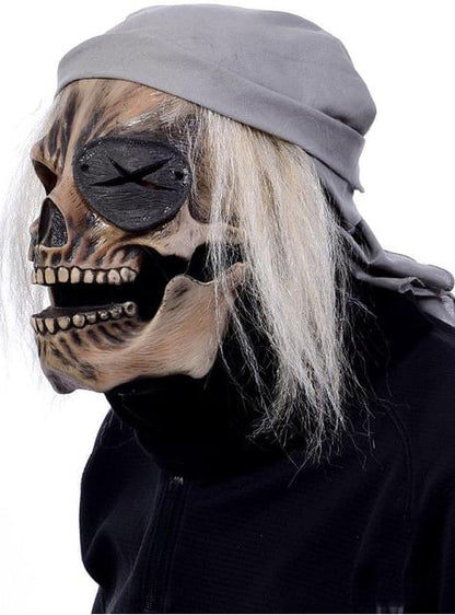 Máscara de calavera pirata con boca movible