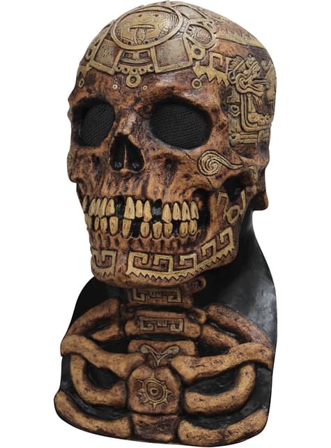 Máscara de calavera tatuada para adulto