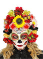 Máscara de Catrina Día de los Muertos con flores - Widmann | Funidelia