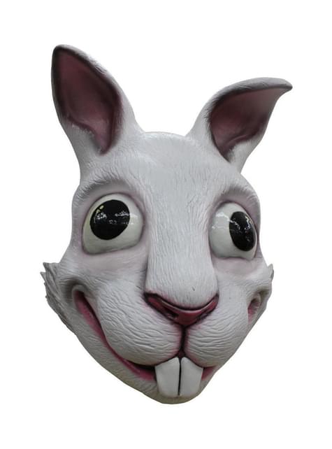 Máscara de conejo blanco para adulto