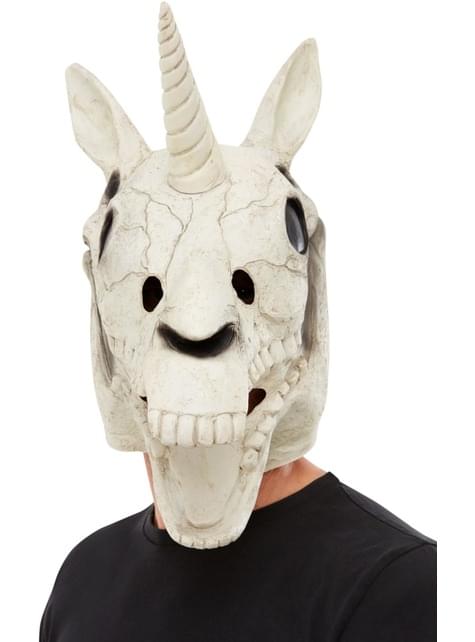 Máscara de Unicornio esqueleto de látex para adulto