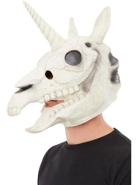 Máscara de Unicornio esqueleto de látex para adulto