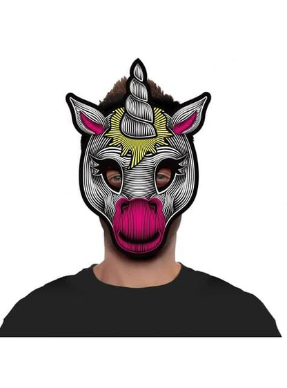 Máscara de unicornio luminoso para adulto - Morphsuits | Funidelia