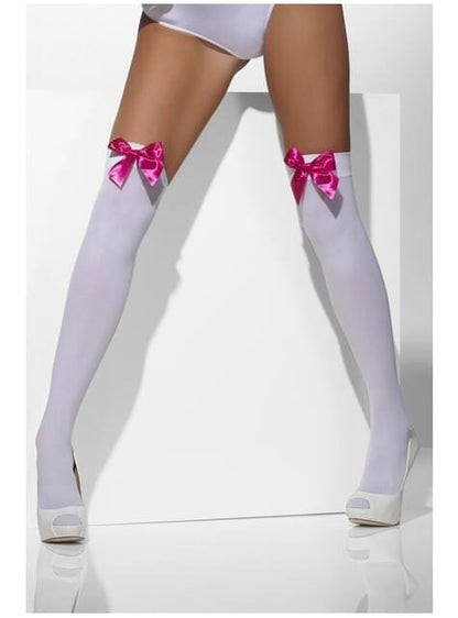 Medias blancas con lazos rosas - Smiffys | Funidelia