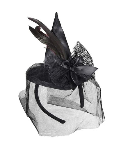 Mini sombrero de bruja con velo - Widmann | Funidelia