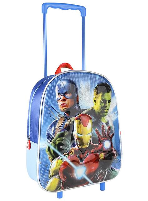 Mochila con ruedas 3D de Los Vengadores metalizada - Artesanía Cerdá S.L. | Funidelia