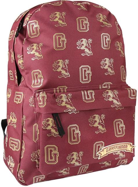 Mochila escolar de Gryffindor estampada - Harry Potter