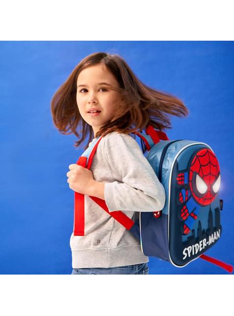 Mochila infantil Spiderman con luces 3D
