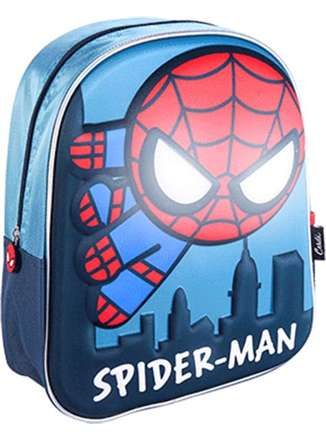 Mochila infantil Spiderman con luces 3D
