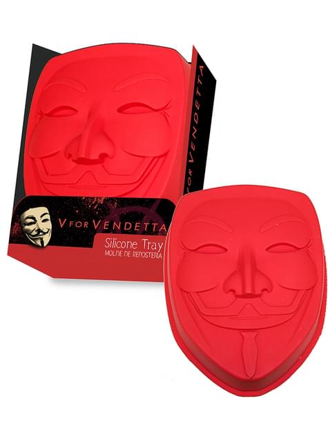 Molde de silicona para horno de la máscara de V de Vendetta - SD Distribuciones | Funidelia
