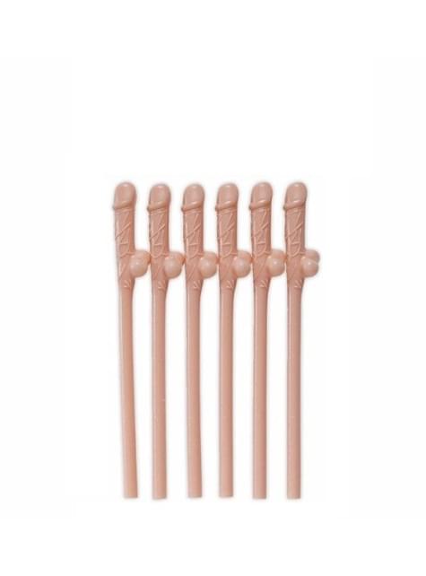 Pajitas con forma de pene