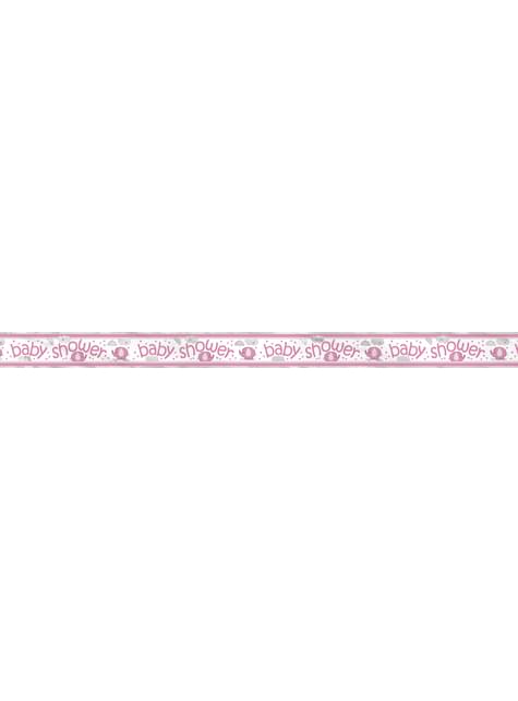 Pancarta Baby Shower rosa - Umbrellaphants Pink - Unique | Funidelia