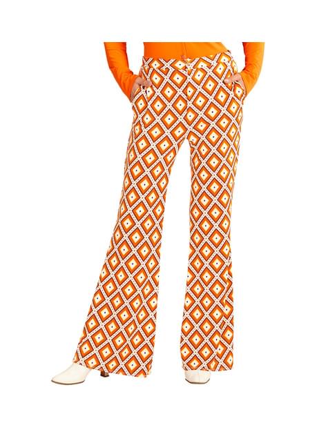 Pantalón retro rombos de los años 70 para mujer