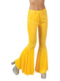 Pantalones de campana amarillos para mujer