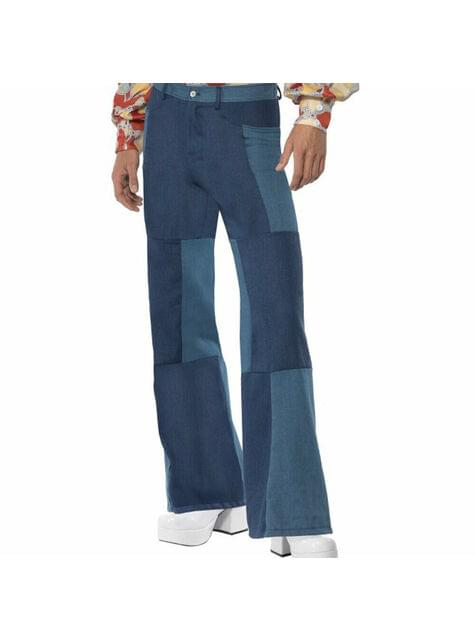 Pantalones de campana años 70 para hombre