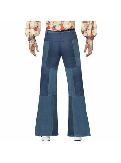 Pantalones de campana años 70 para hombre