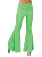 Pantalones de campana verdes para mujer - Boland | Funidelia