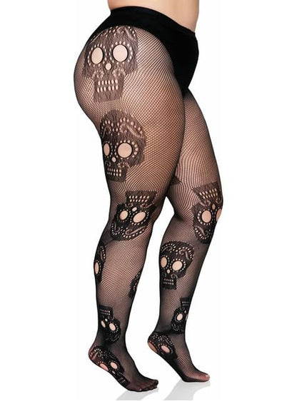 Pantys de esqueleto Catrina talla grande - Leg Avenue | Funidelia