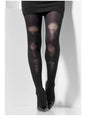 Pantys desgastadas negras para mujer