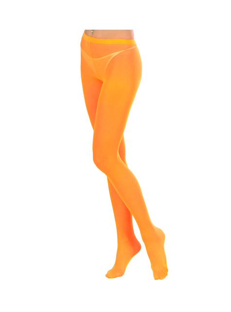Pantys naranja fluorescente para mujer