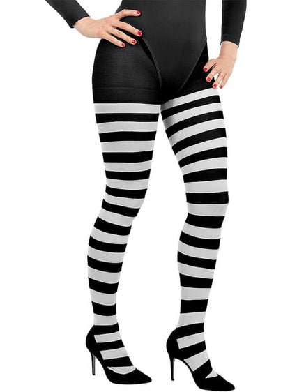 Pantys negros y blancos para mujer - Funiglobal | Funidelia