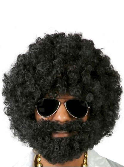 Peluca afro con barba - Guirca | Funidelia